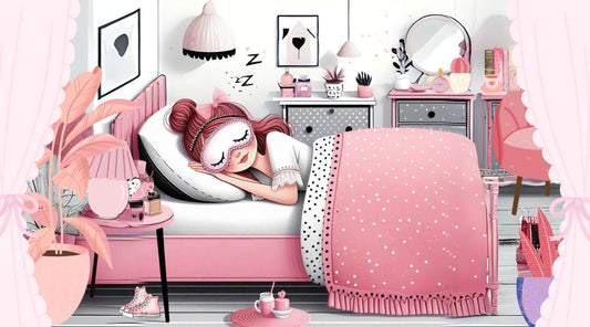 girl sleeping peacefully in bed after having put on perfume