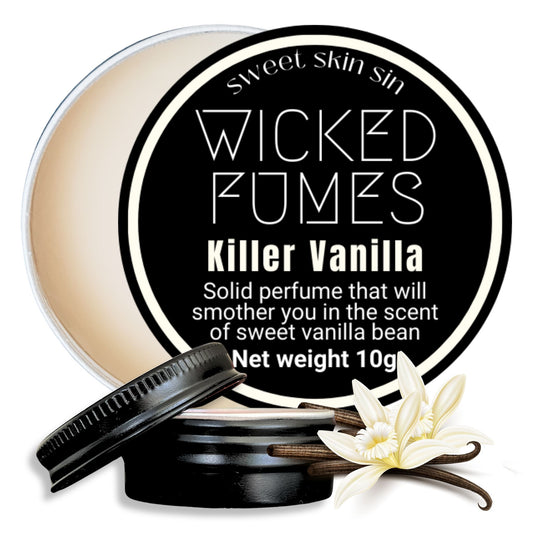 image of killer vanilla scented gourmand solid perfume