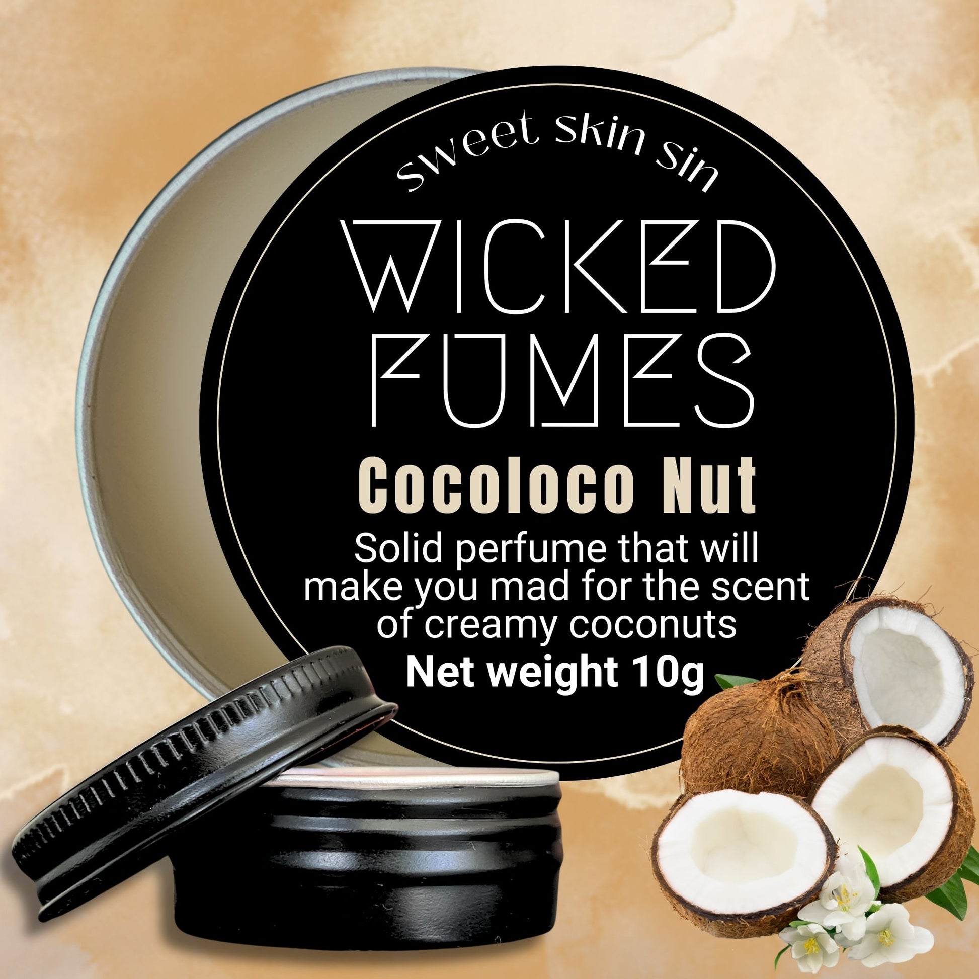 image of cocoloconut coconut solid perfume with coconuts 