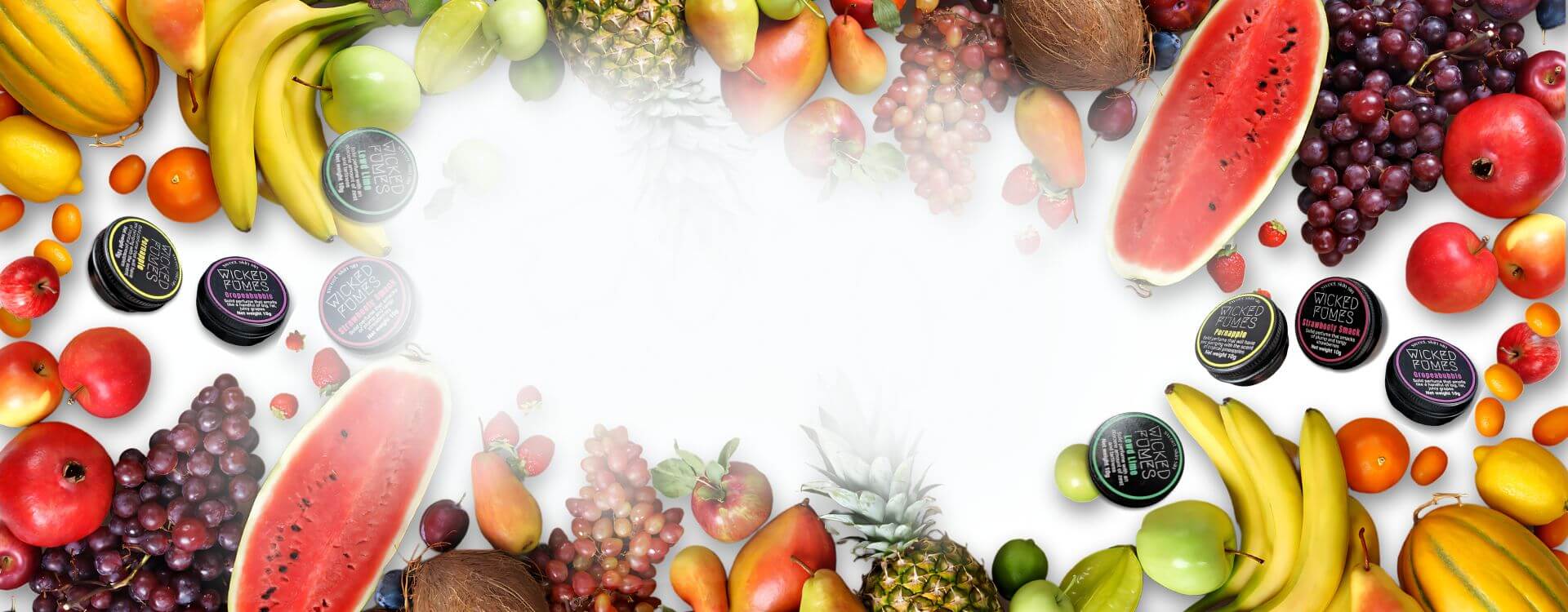 fruits on a table with wicked fumes solid perfumes