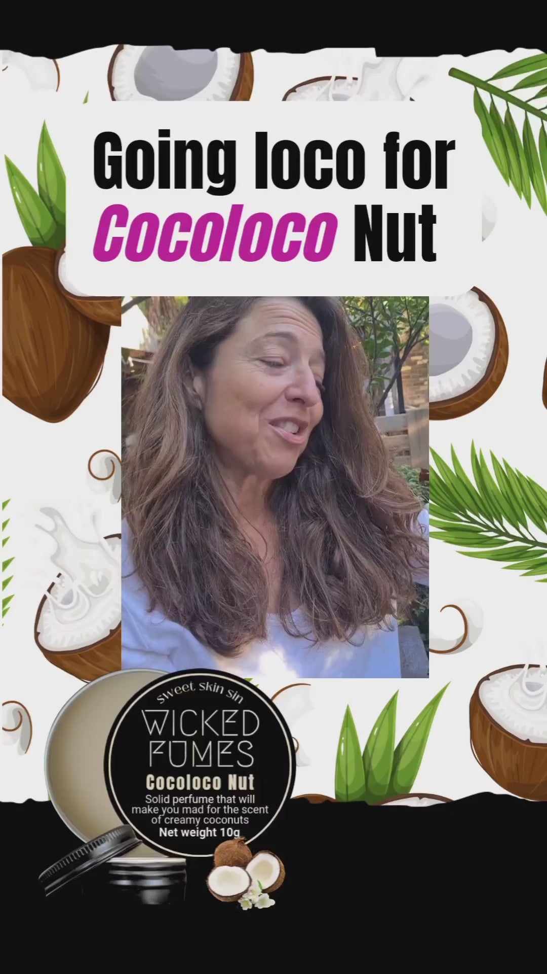 video highlights of customer reviews of cocoloco nut coconut solid perfume it smells so good it's beautiful and soft